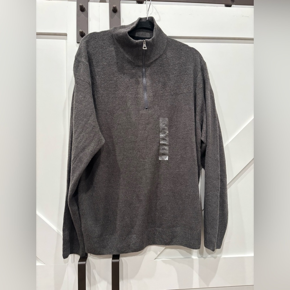 Weatherproof Gray Zip Up Sweater